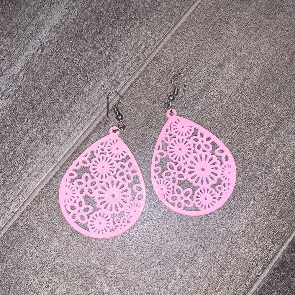 Pink earrings
